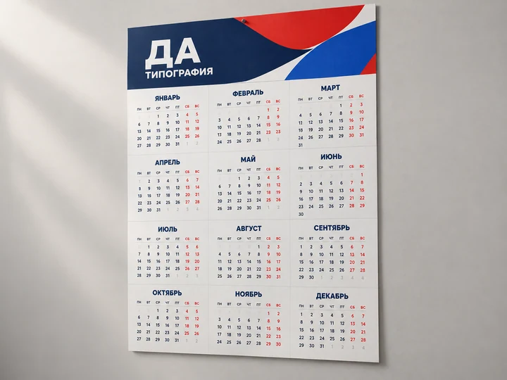 Визуализация: Календарь плакат