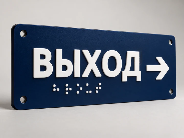 Визуализация: Таблички брайля